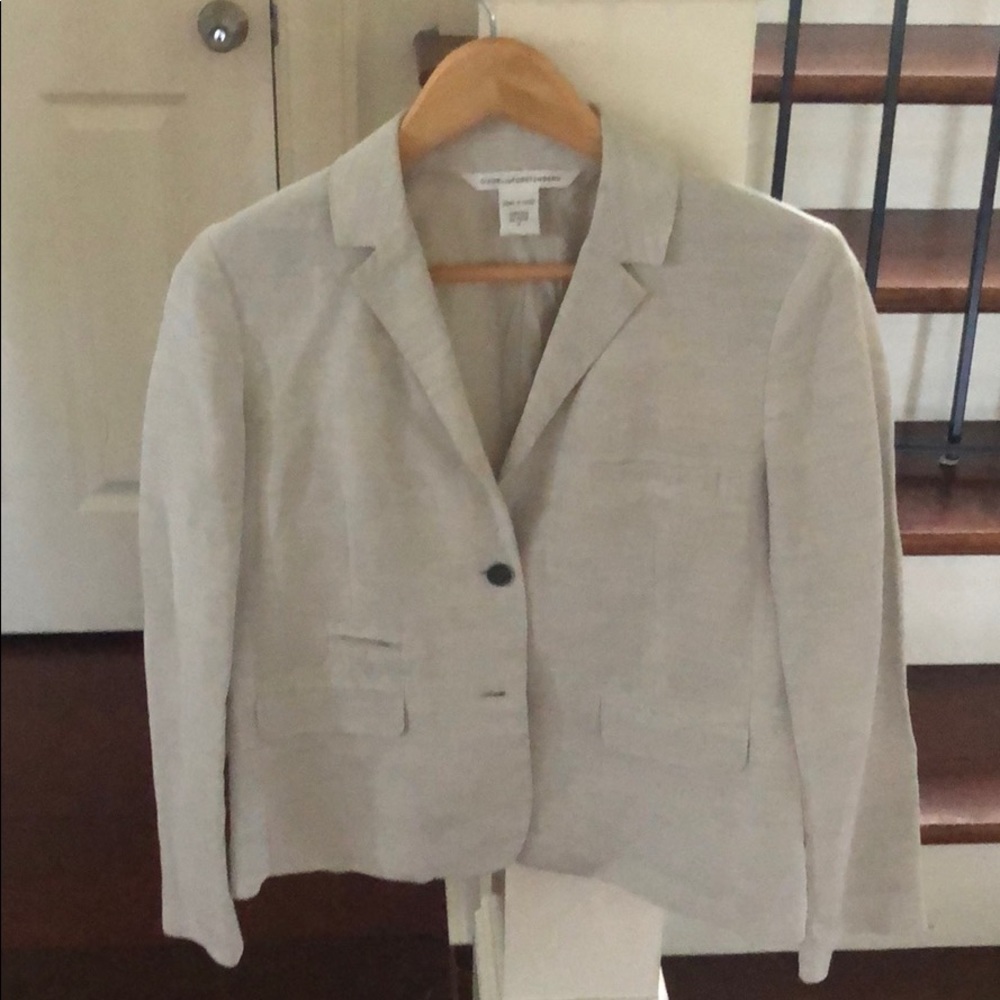 DVF linen blend blazer